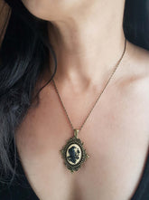 GOTHIC ORNATE RAVEN CAMEO NECKLACE | THEBLACKWARDROBE.COM.